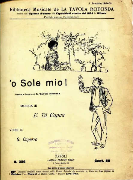 تصویر اولین نسخه از ترانه O sole mio